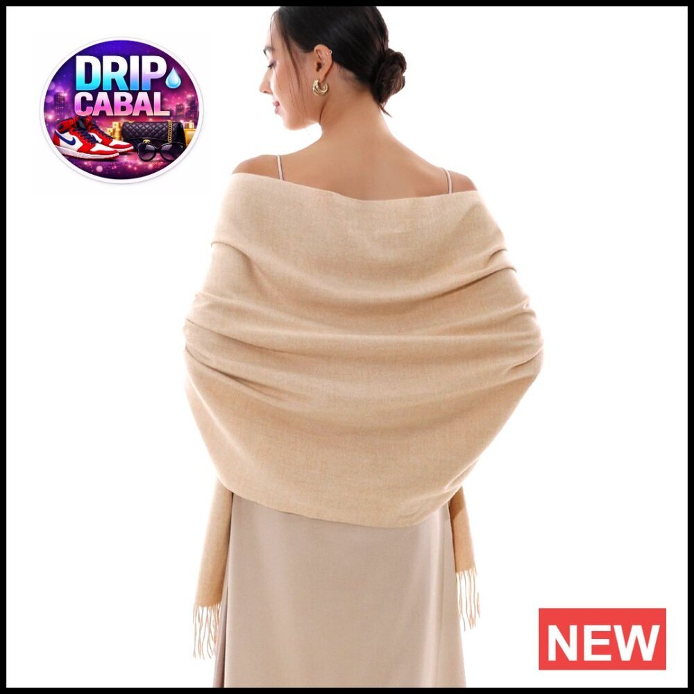Large Warm Soft Pashmina Shawl Wrap for Evening Dresses Elegant Winter